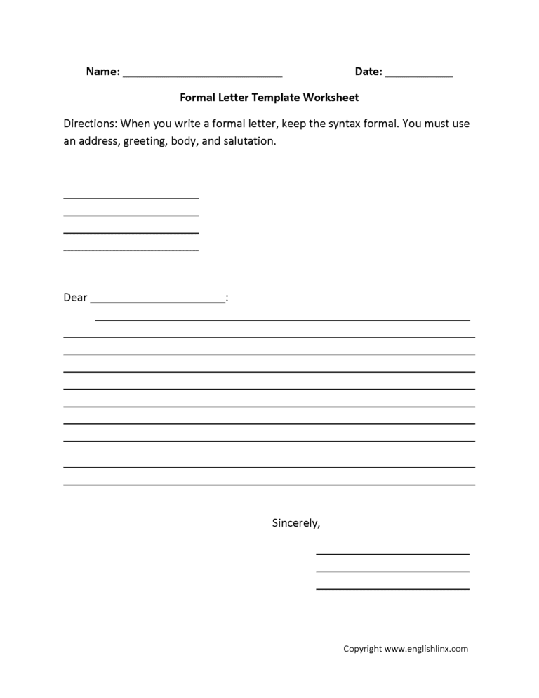 Letter Writing Worksheets For Grade 3 Db excel