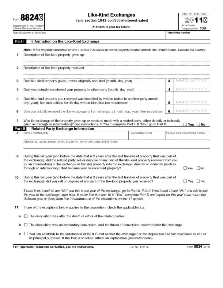 Worksheet Like Kind Exchange Worksheet The Weaver Cpa Firm —