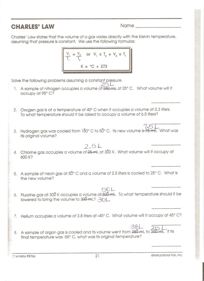 Worksheet Mixed Gas Laws Worksheet The Gas Laws Worksheet Db excel