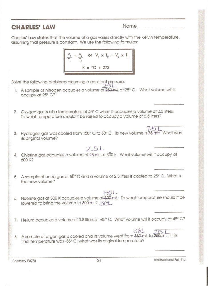 Worksheet Mixed Gas Laws Worksheet The Gas Laws Worksheet — Db-excel.com