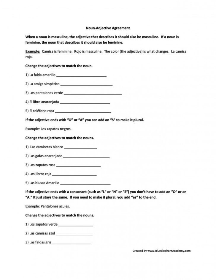 Spanish Worksheets Elementary Spanish Worksheets Elementary