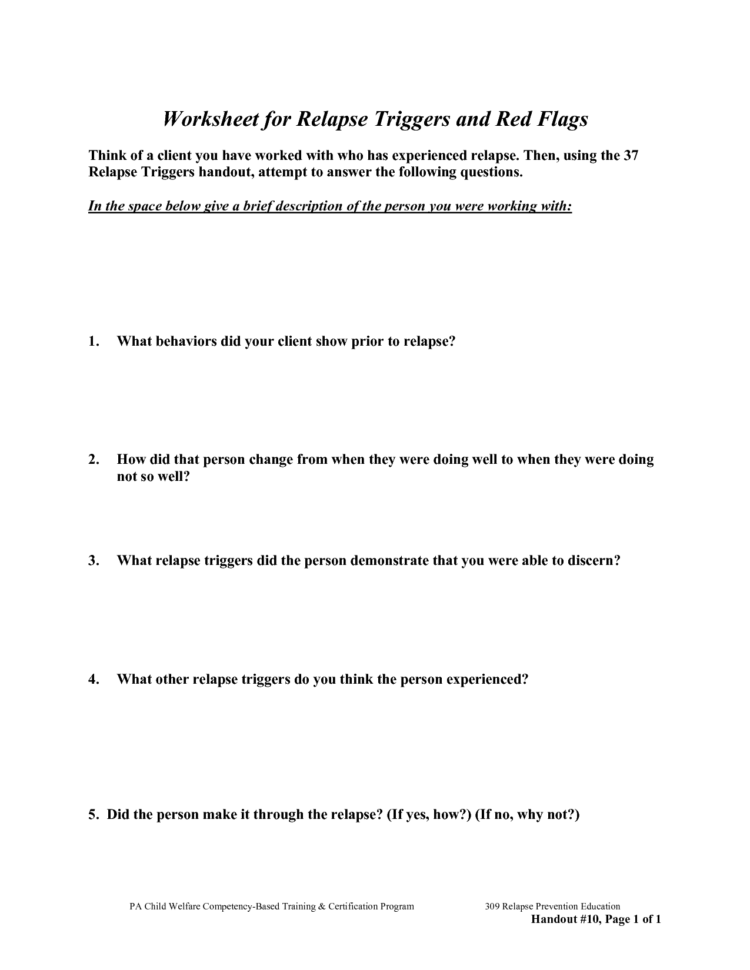 Worksheet Rebt Worksheet Worksheets For Recovery Relapse
