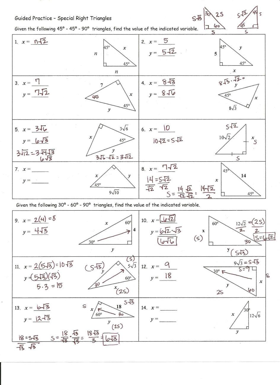 Worksheet Right Triangle Trigonometry Worksheet Problem — db-excel.com