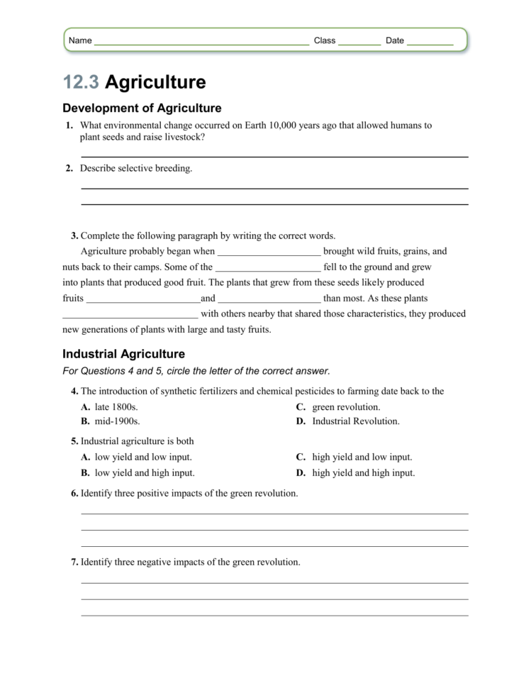 Worksheet Section 123