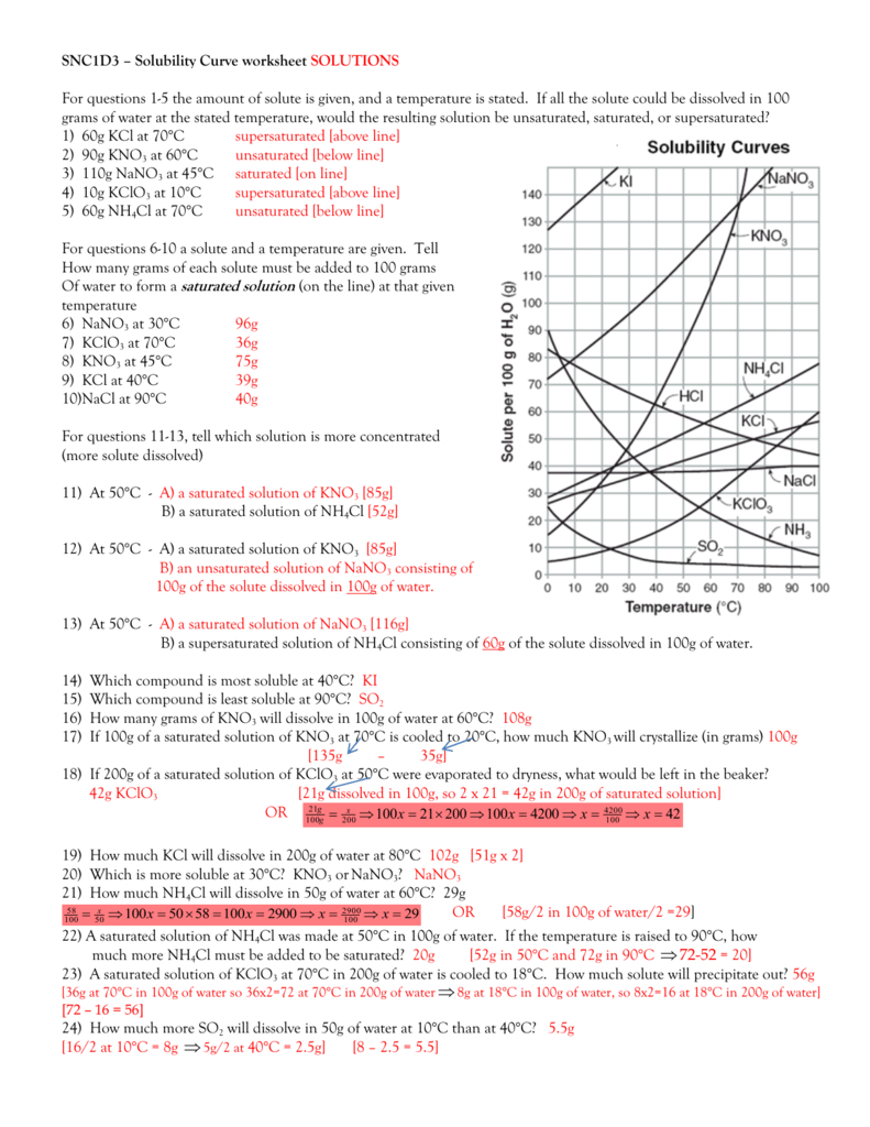 Worksheet Solubility Worksheet Solutions And Solubility Db excel