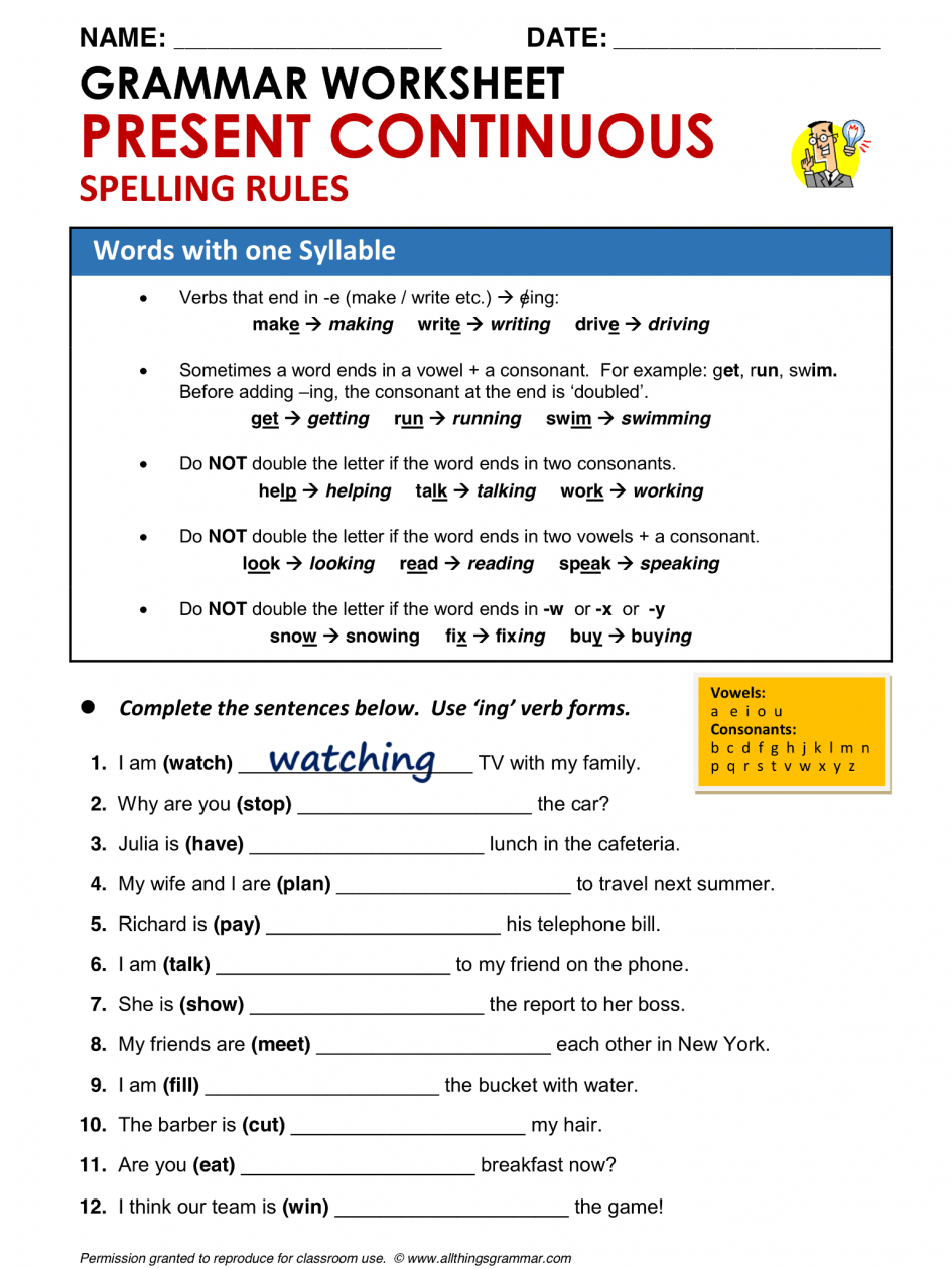 Worksheet Spelling Rules Worksheets English Grammar