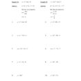 Worksheet Standard Form Line Of Symmetry And Vertex For