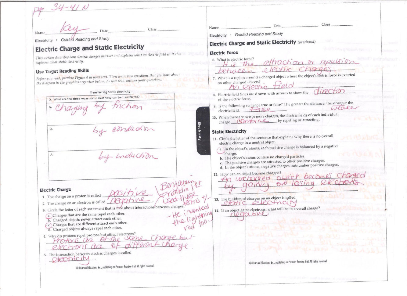 Worksheet Static Electricity Worksheet Electricity