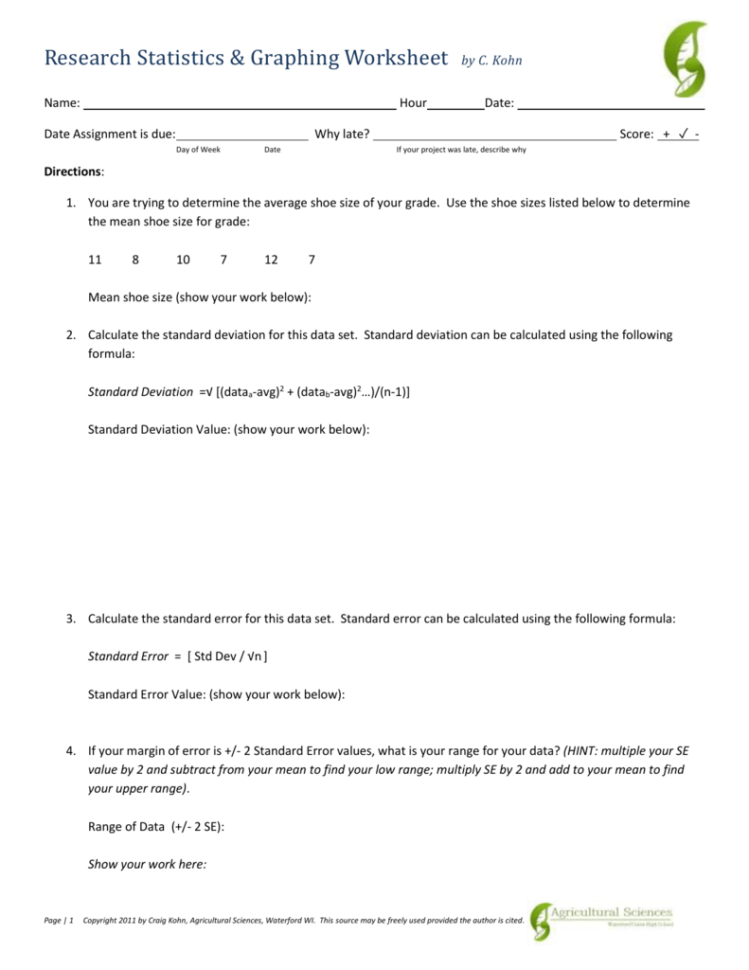 Worksheet  Terford Union High School