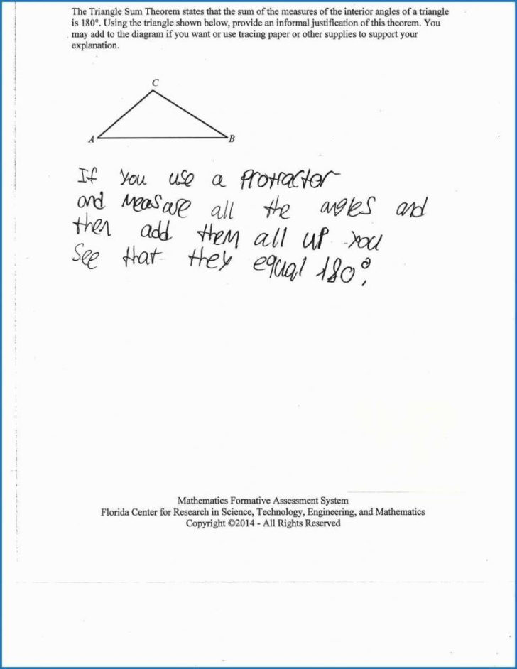 Triangle Angle Sum Worksheet Answers
