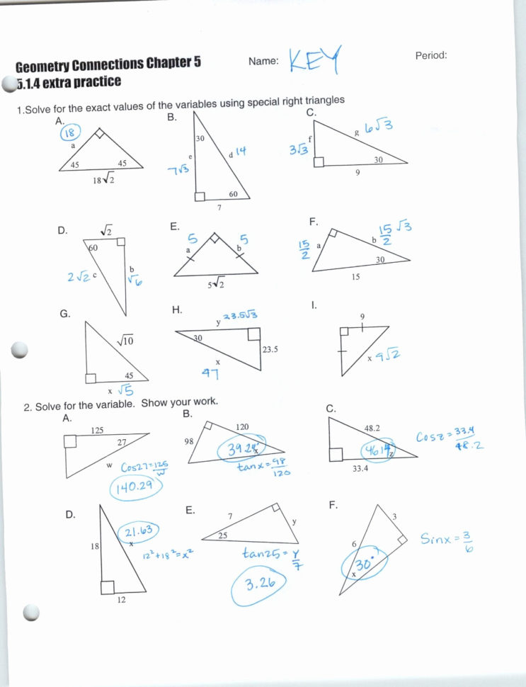 Worksheet Trigonometric Ratios Worksheet Trigonometric