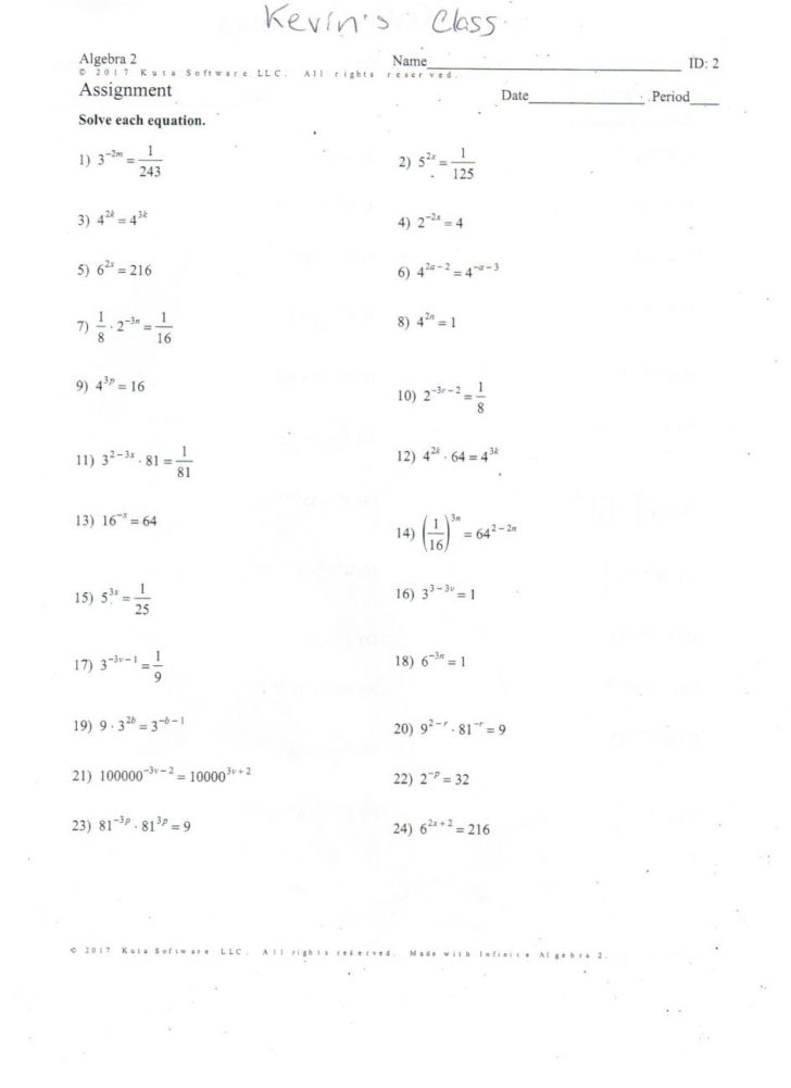Solving Quadratic Equations By Factoring Worksheet