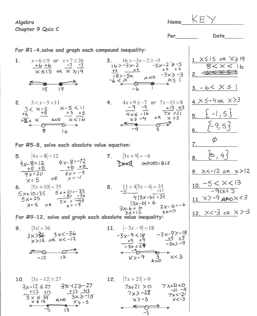 Worksheet Using The Quadratic Formula Worksheet Worksheets