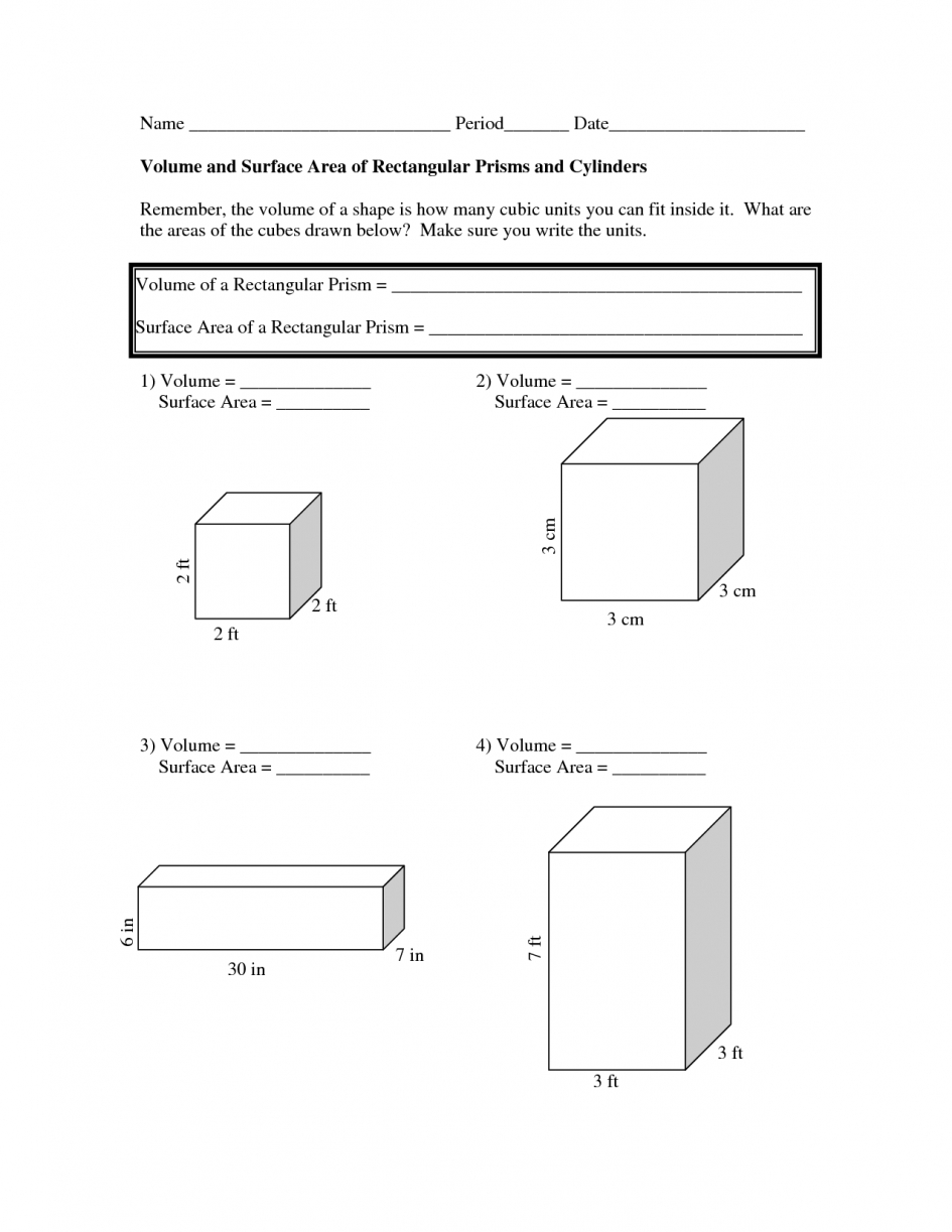 Worksheet Volume Of Cylinder Worksheet Volume And Surface — db-excel.com