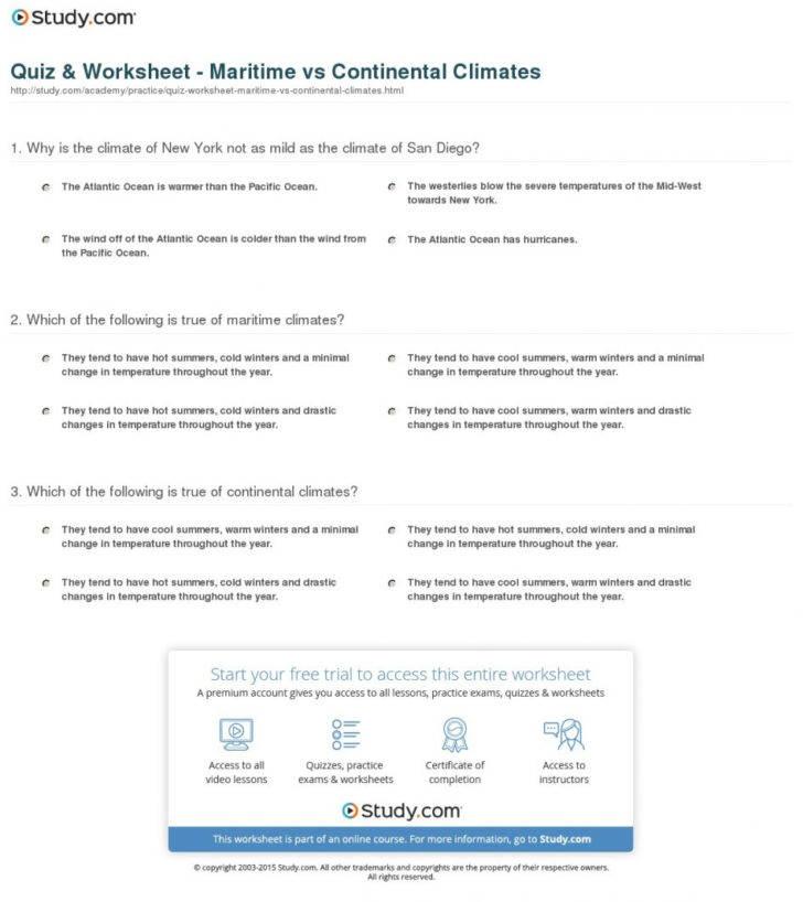 Weather And Climate Worksheets Pdf