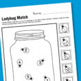 Worksheet Wednesday Ladybug Matching  Paging Supermom
