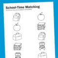 Worksheet Wednesday Schooltime Matching  Paging Supermom