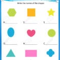 Worksheet  Write The Names Of The Shapesworksheet For Preschool
