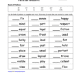 Worksheets And Activities  Prefixes And Suffixes