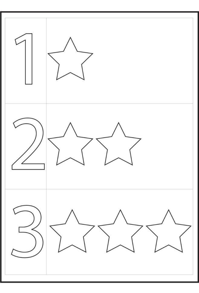 Worksheets For 4 Year Olds Stars » Printable Coloring Pages For Kids