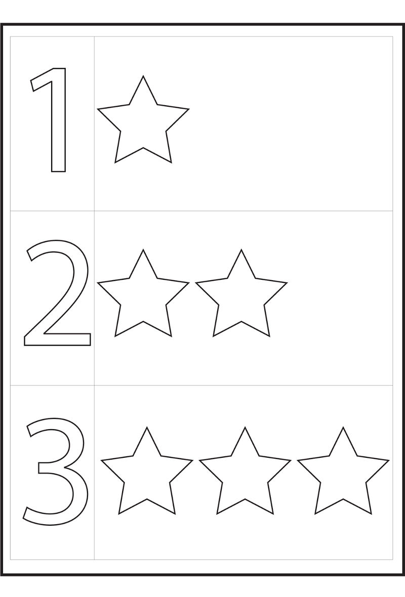Worksheets For 4 Year Olds Stars » Printable Coloring Pages For Kids