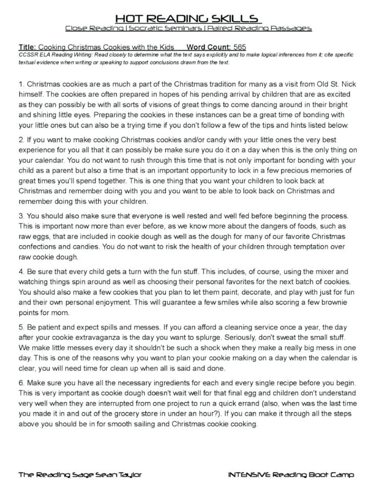 Worksheets For Reading