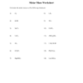 Worksheets For Unit 2 Molar Mass To Stoichiometry