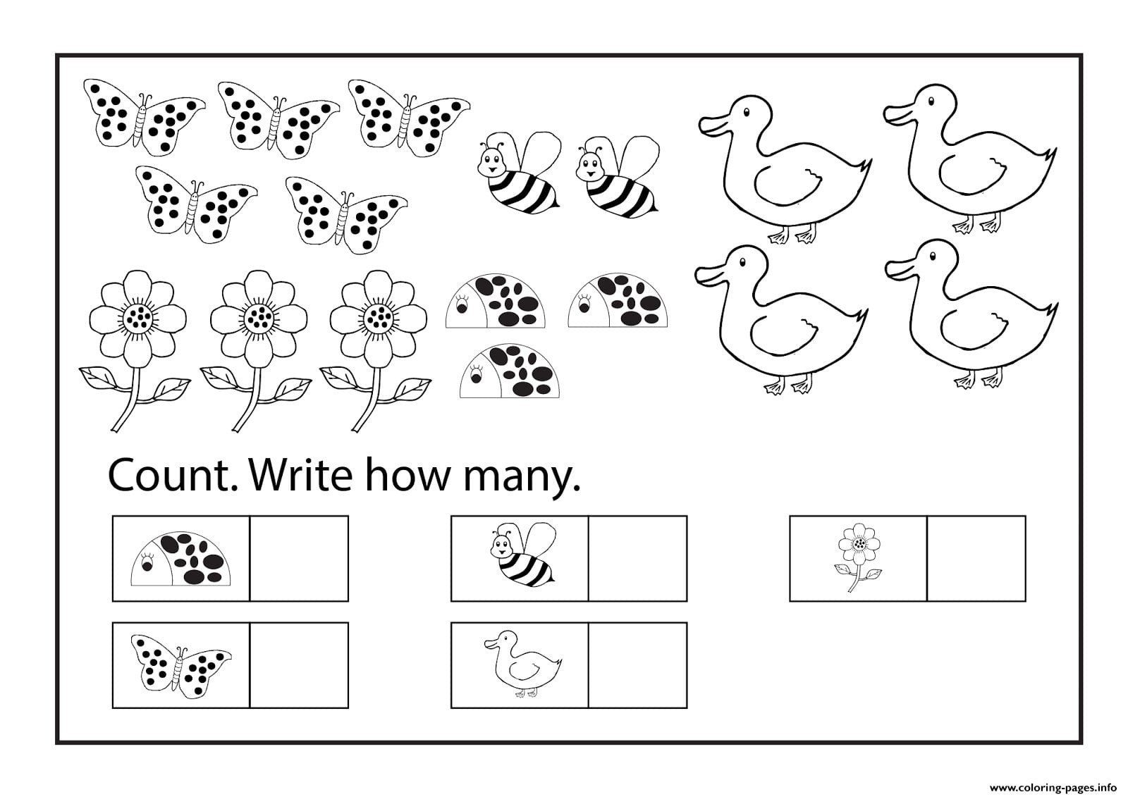 Worksheets Kindergarten Free Printable Educational Counting