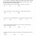 Worksheets Mole To Mole Stoichiometry Worksheet Answers