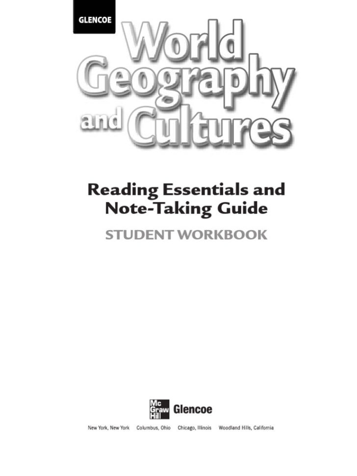 World Geography And Cultures  Reading Essentials And Note