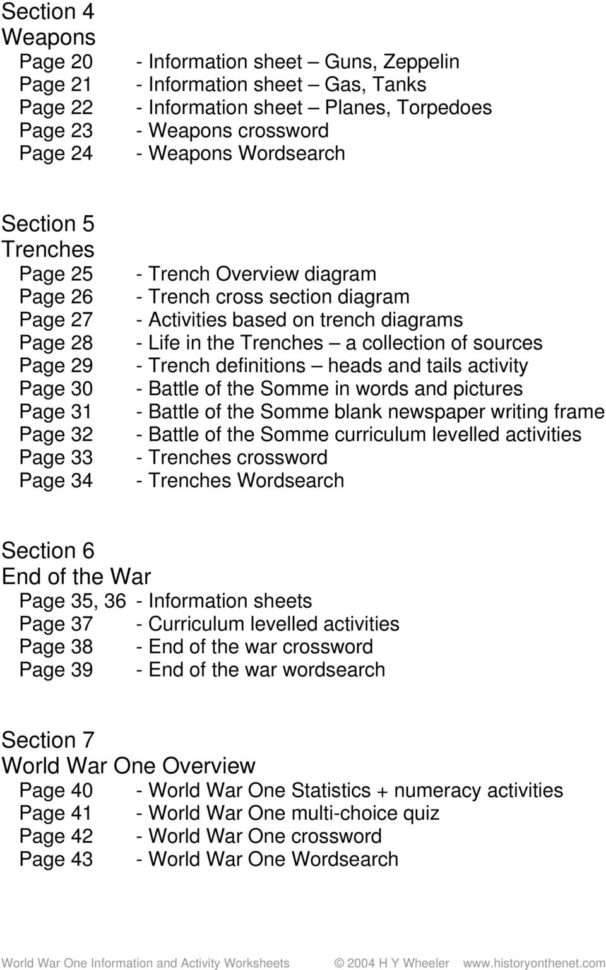 World R One Information And Activity Worksheets  Pdf