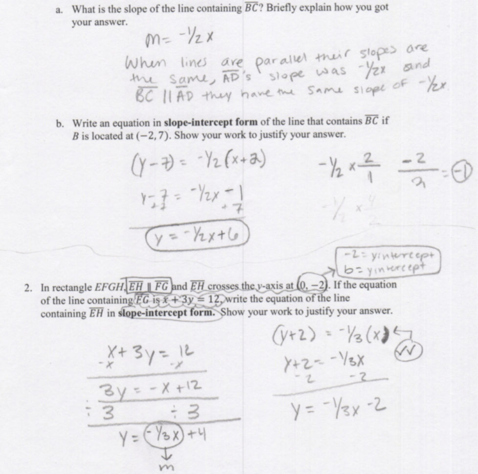 Writing Equations For Parallel Lines Students Are Asked To