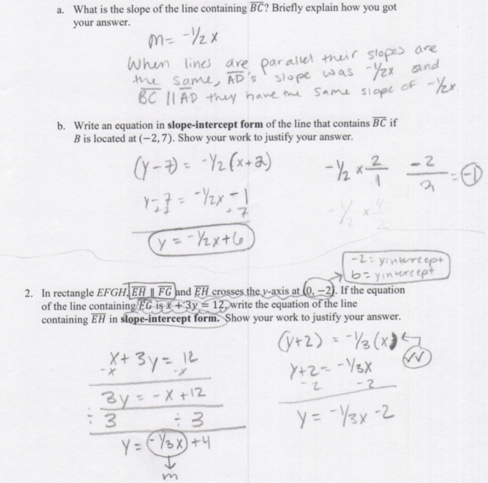 Writing Equations Of Parallel And Perpendicular Lines Worksheet Answers
