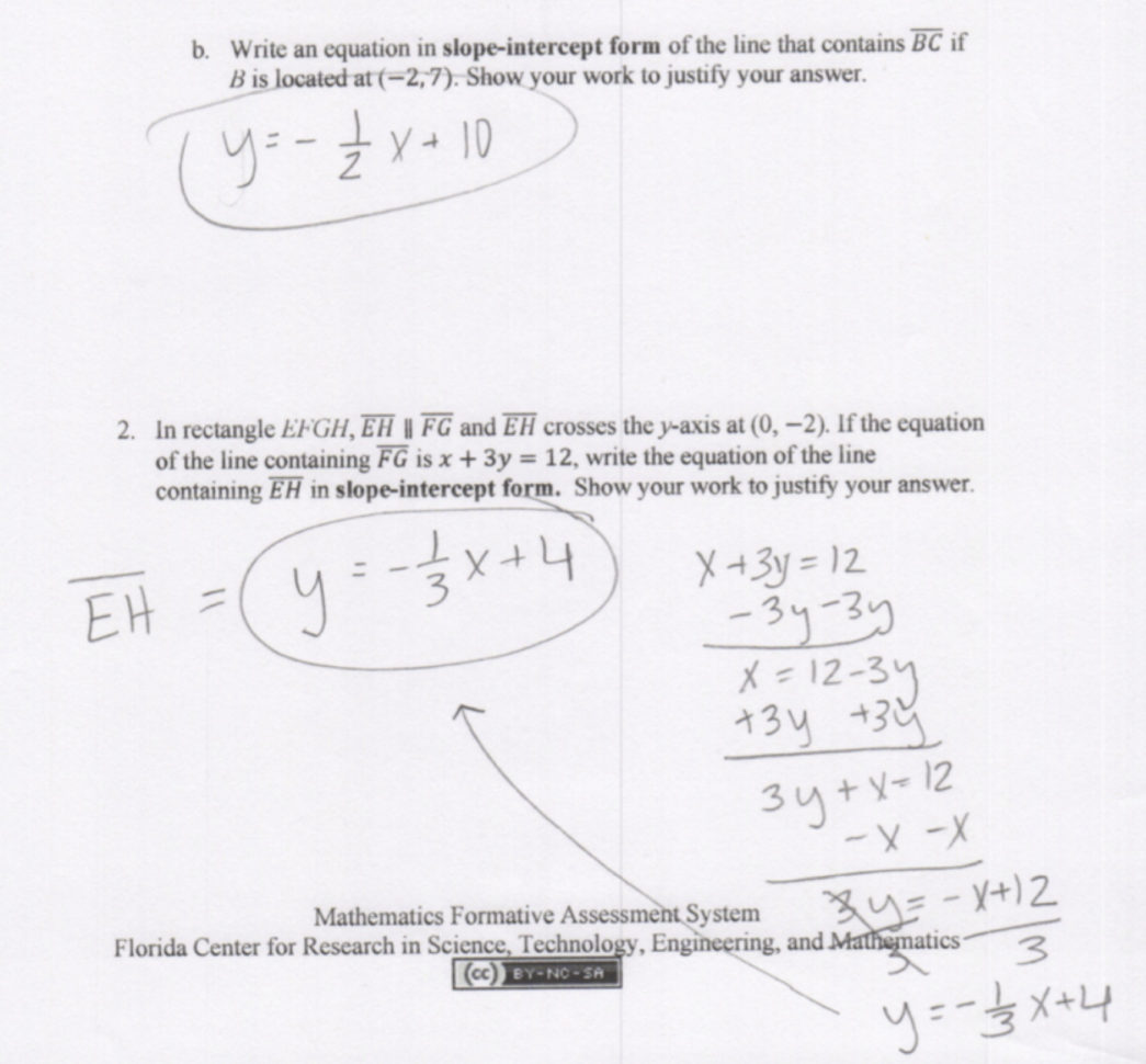 Writing Equations For Parallel Lines Students Are Asked To
