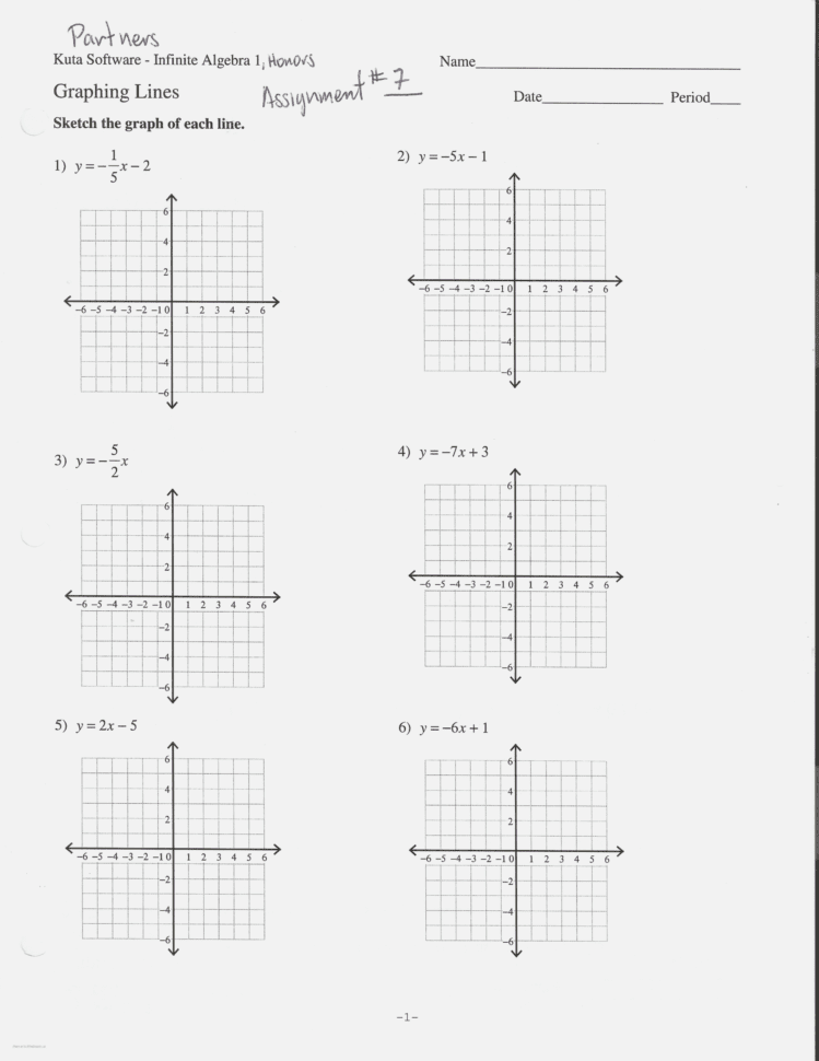 Writing Equations Of Lines Worksheet