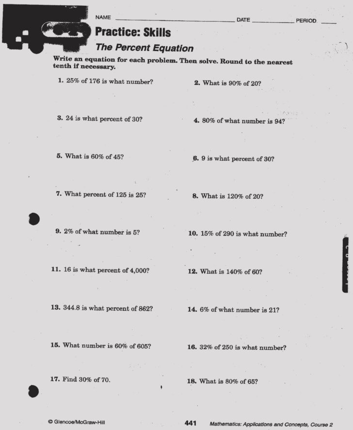 Linear Word Problems Worksheet