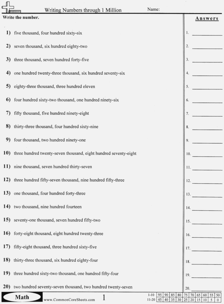 Writing Numbers In Standard Notation Worksheet New Decimals
