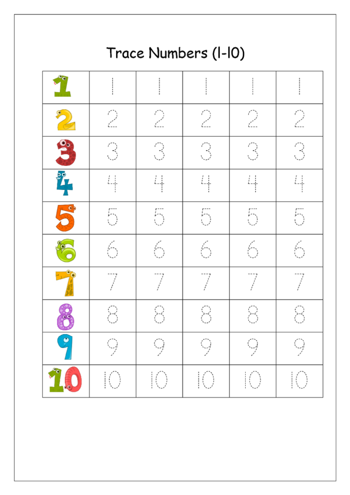 Writing Numbers Worksheet  Kids Learning Activity