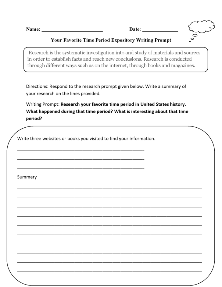 3Rd Grade Writing Prompts Worksheets