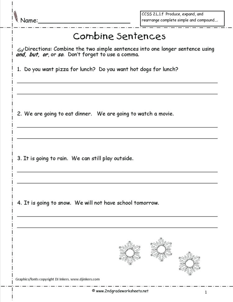 Writing Sentences Worksheets Writing Sentences Worksheets As Well As
