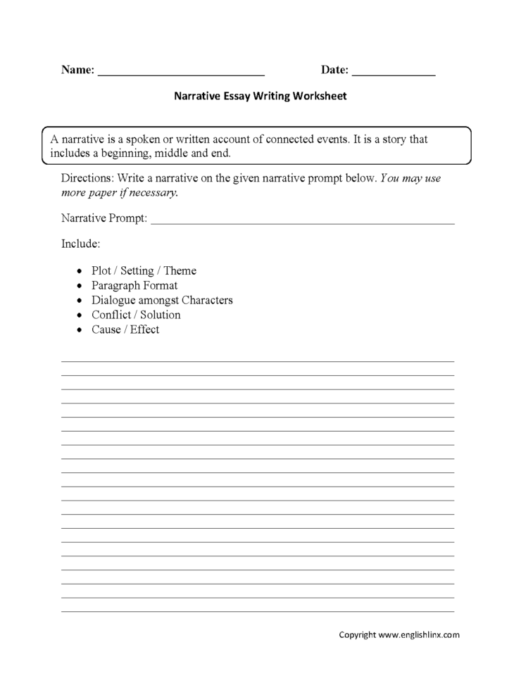 Writing Worksheets  Essay Writing Worksheets