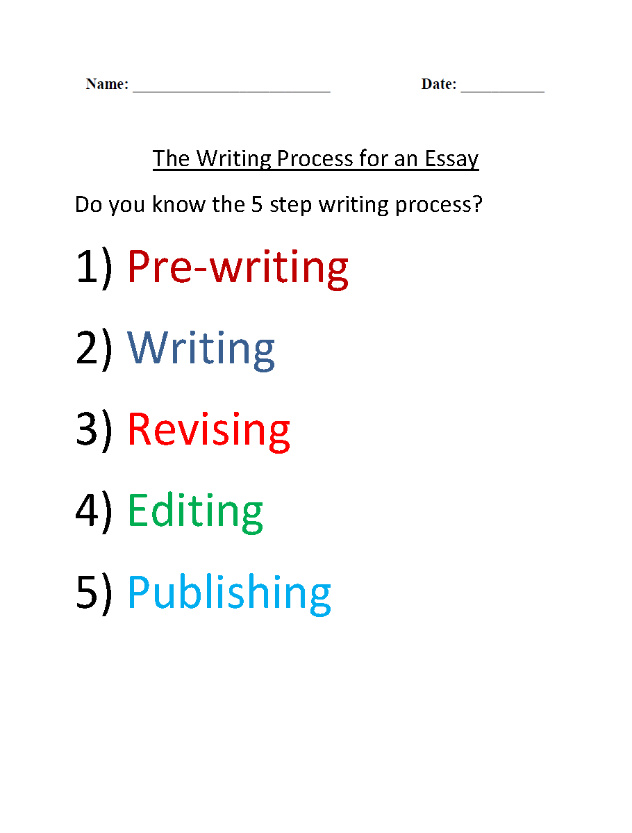 Writing Worksheets  Essay Writing Worksheets