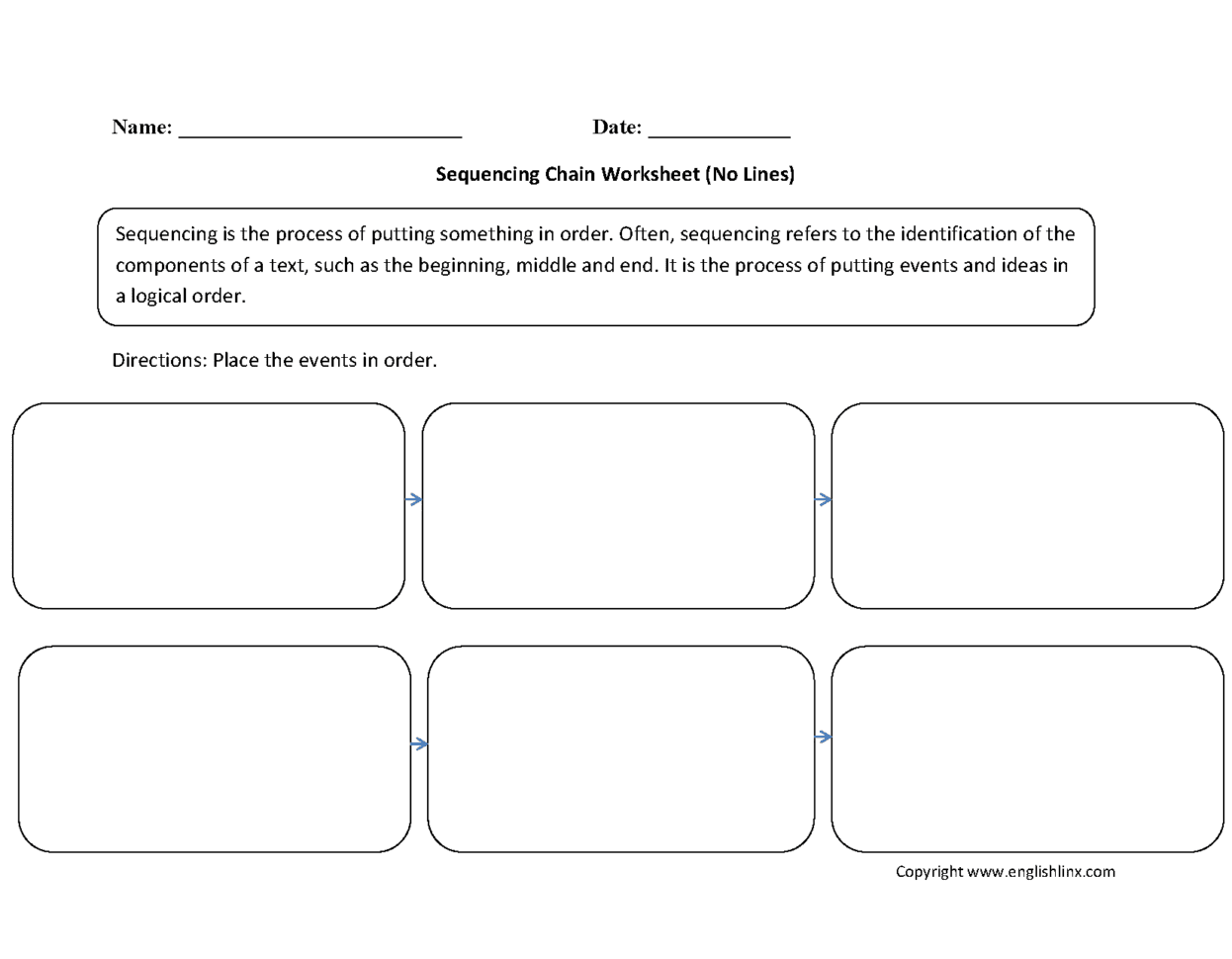 Writing Worksheets  Sequencing Worksheets