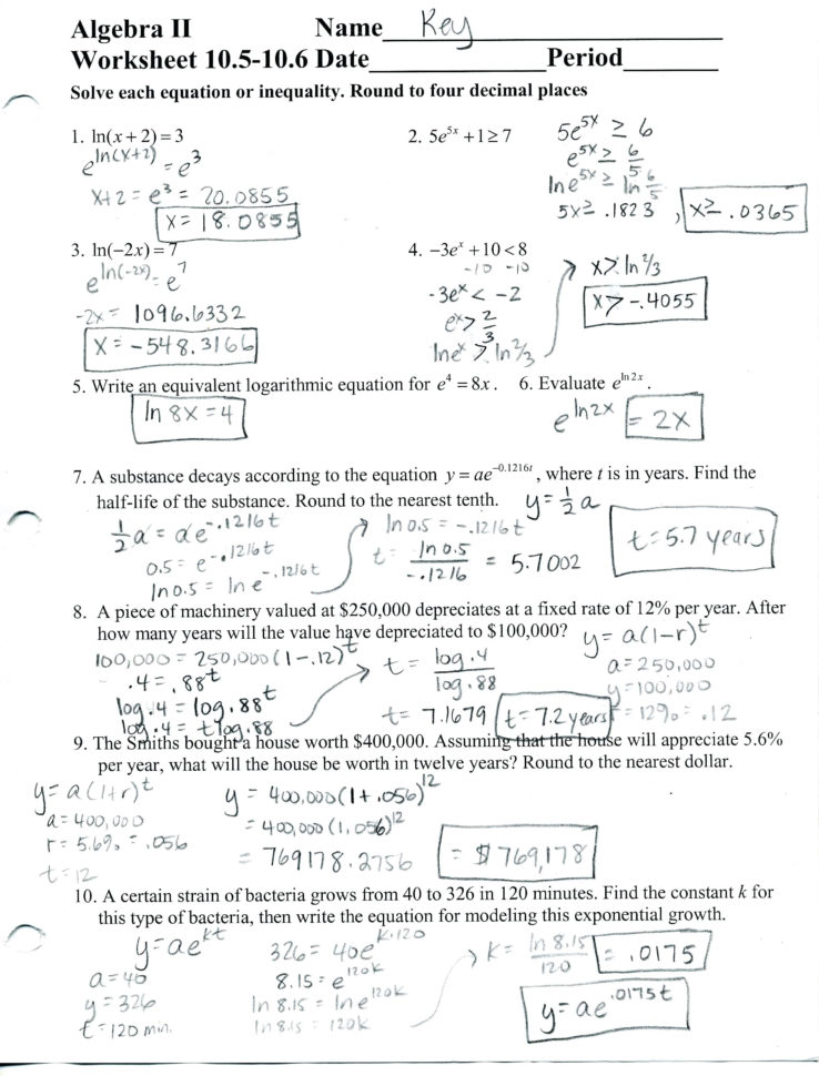 Algebra Practice Problems Worksheet Math Com