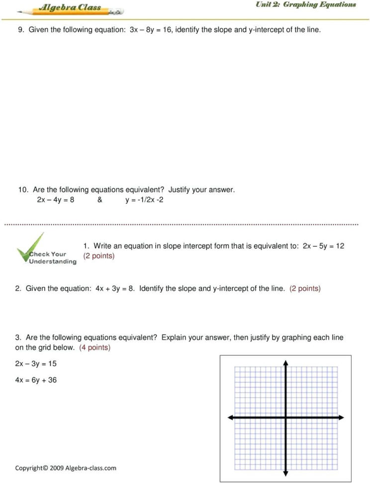 Y Ntercept Form To Point Slope Calculator Ymxb Worksheets