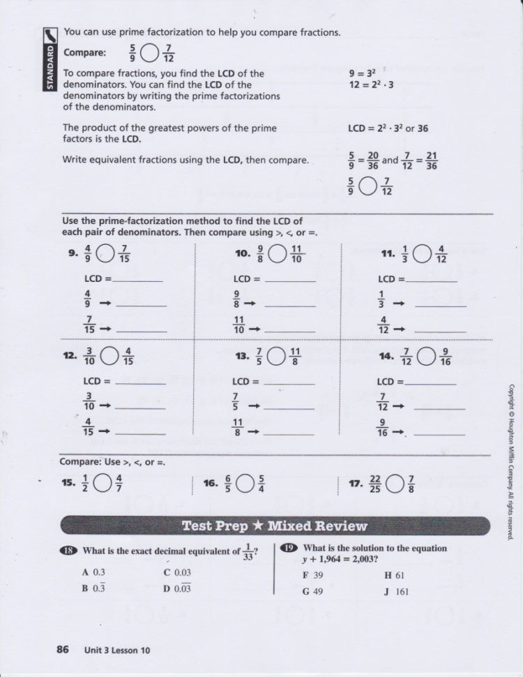 Yesterday's Work Units 6 7  8  Have A Problem Use Math