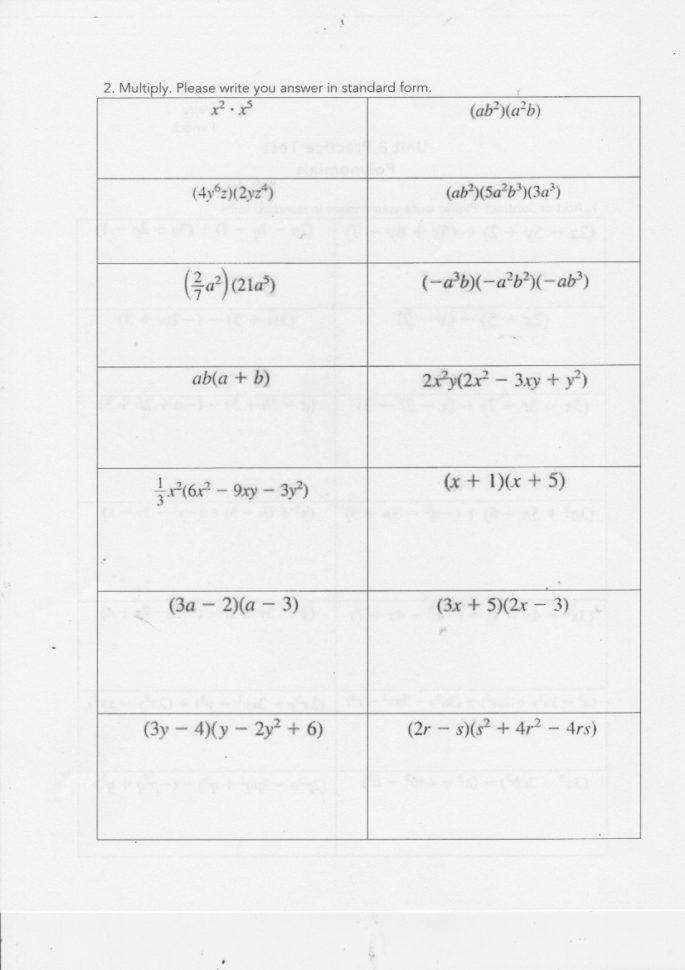 Yesterday's Work Units 7  8  Have A Problem Use Math To