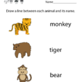 Zoo Animal Worksheet  Free Kindergarten Learning Worksheet